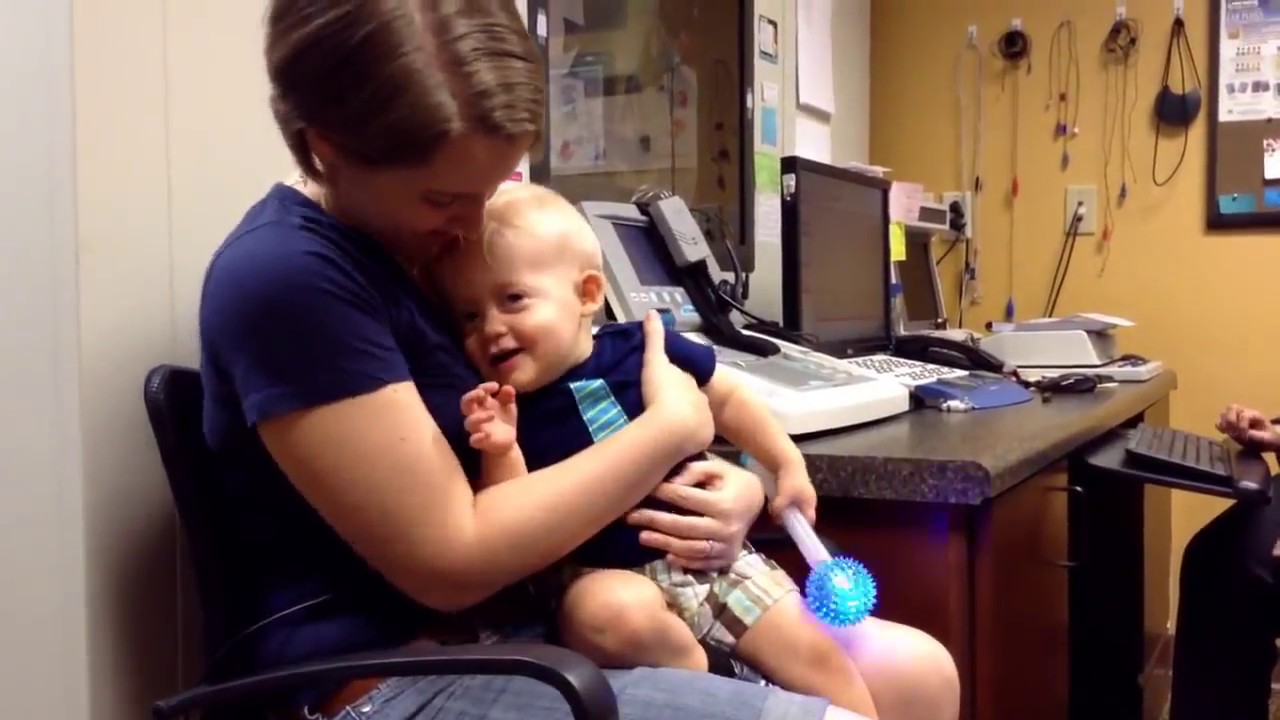 Bilateral Cochlear Implants - Tristan Hears Parents for the First Time