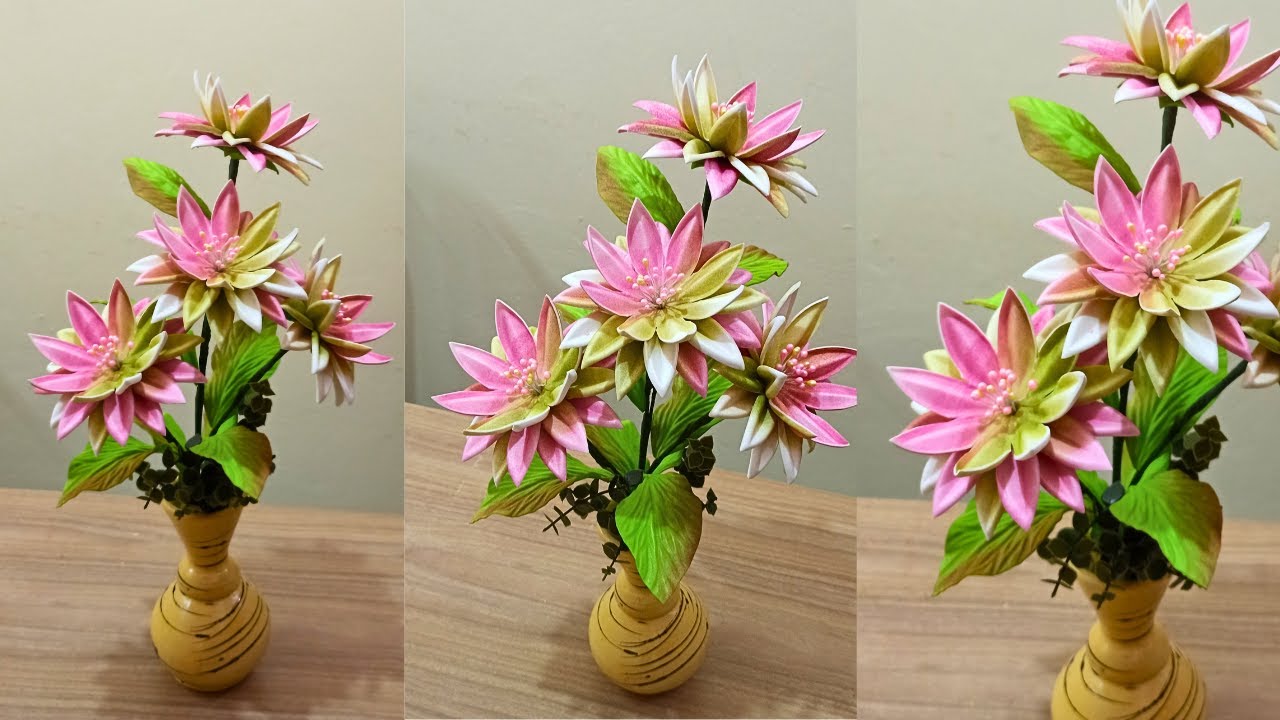 Lindíssima Angélica. como fazer flores de E.V.A   de forma  fácil  prática