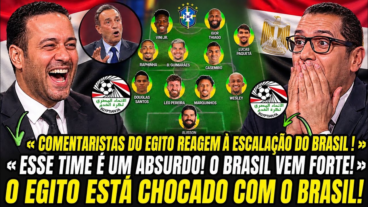 MIDIA DO EGITO REAGE A SELE&Ccedil;&Atilde;O BRASILEIRA E OLHA OQUE ELES FALARAM... 