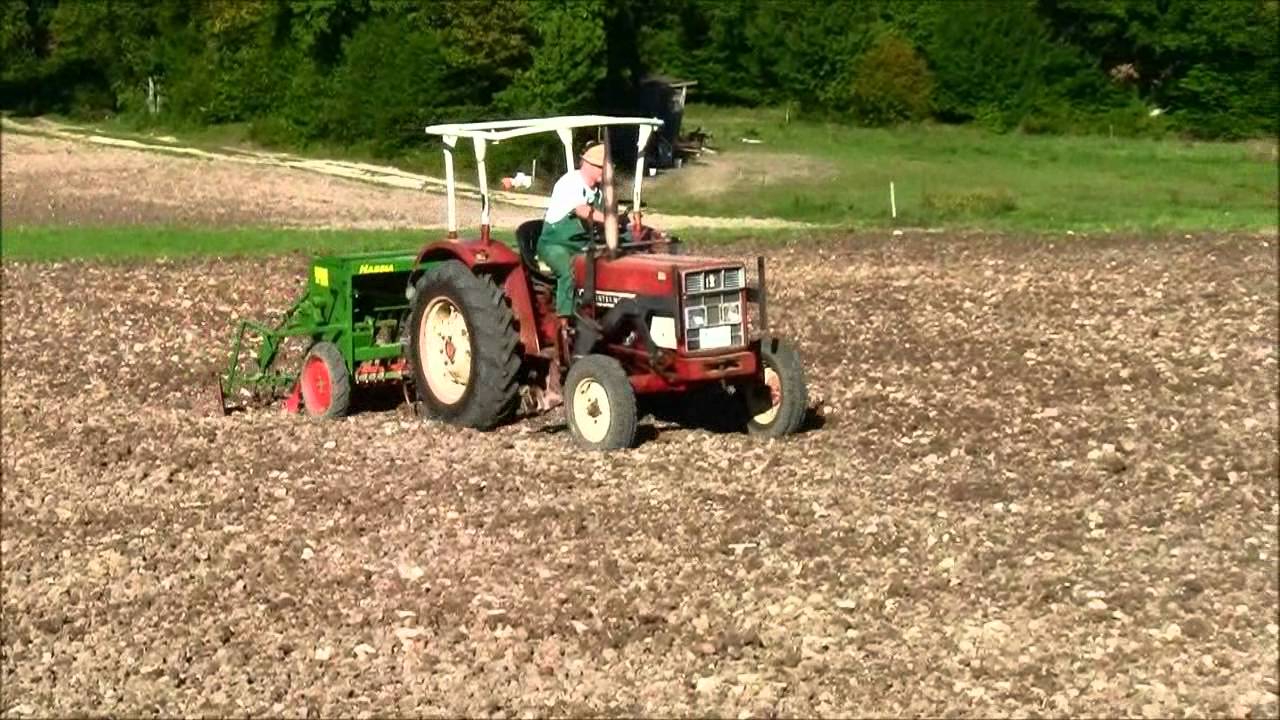 Gerste sähen 2011 mit IHC 433 und Hassia DKL 250