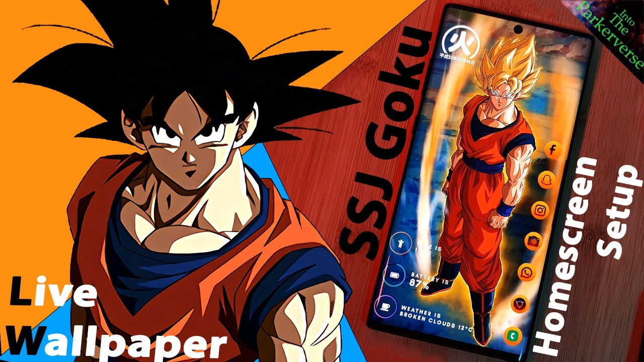 DBZ - Goku - Живые обои и настройка Android - Настройте свой рабочий стол - EP57 (тема SSJ Goku)