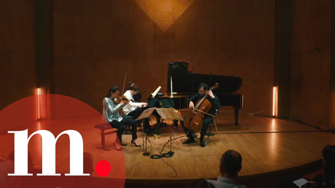Alexandre Kantorow, Liya Petrova and Aurélien Pascal perform  Brahms's Trio No. 1 in B Major, Op. 8