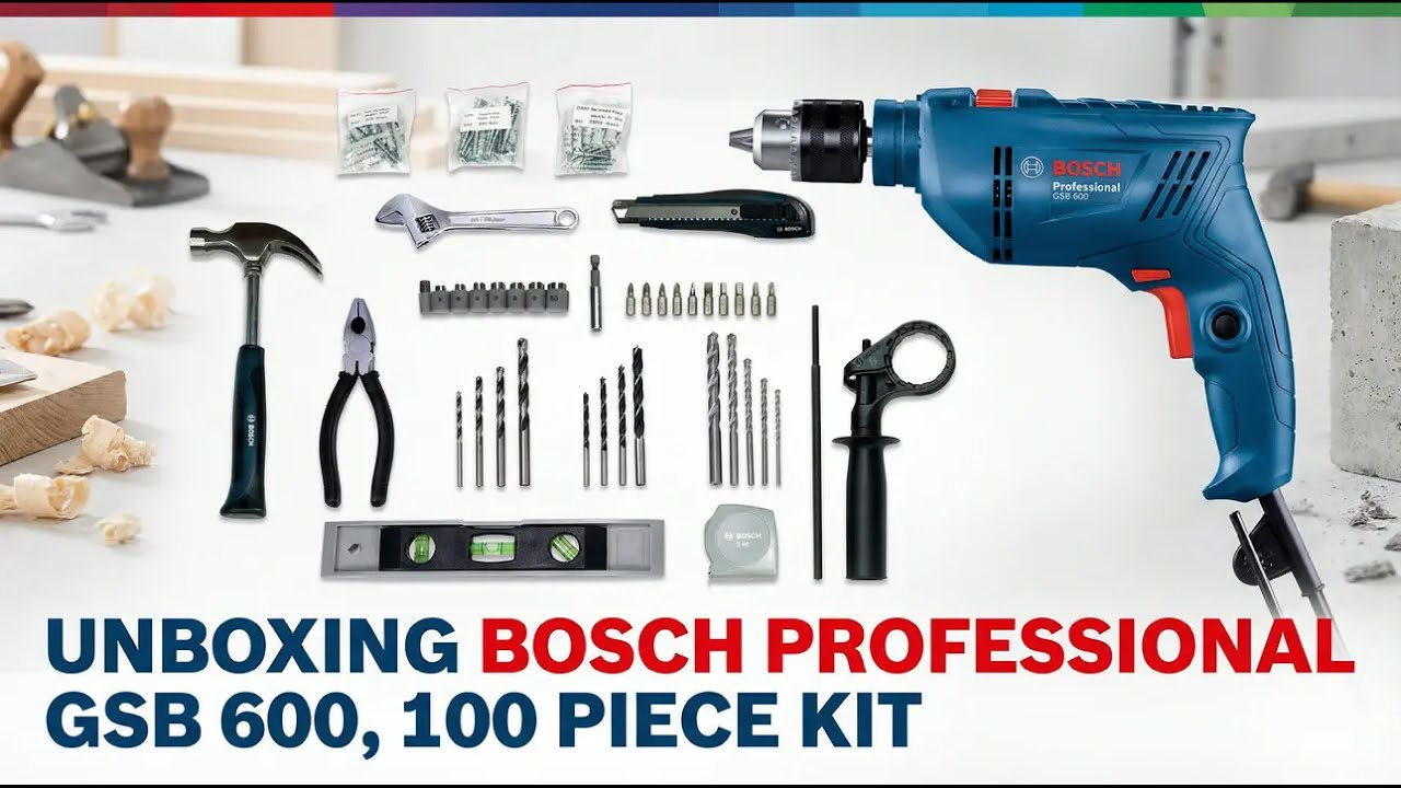 Bosch GSB 600 Professional: The Ultimate 100-Piece Kit Unboxing!
