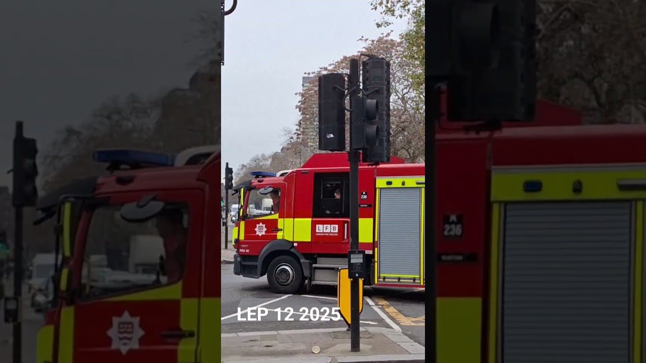 🇬🇧  Pompiers de Londres partent en intervention comme Une fusée LFB FRU EUSTON RESPONDING URGENTLY