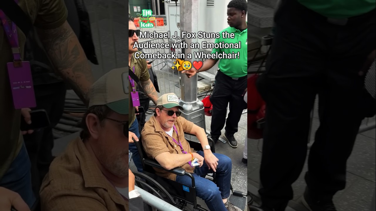 Michael J Fox with an Emotional Comeback in a Wheelchair #michaeljfox #antesedepois #beforeandafter