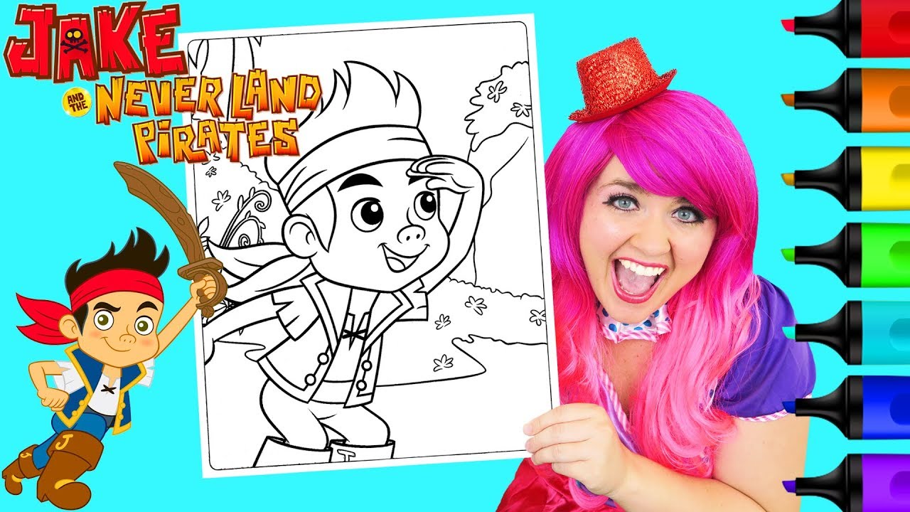 Coloring Jake and the Never Land Pirates Coloring Book Prismacolor Colored Markers | KiMMi THE CLOWN