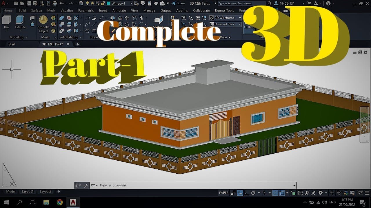 Create 3d walls in Autocad