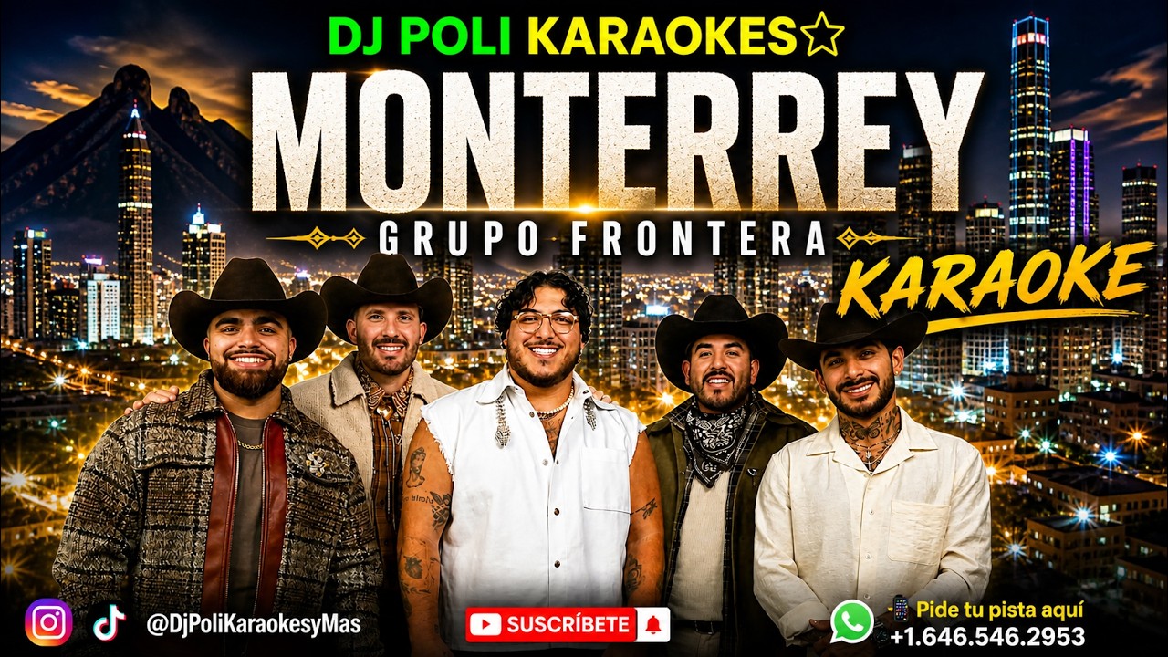 Grupo Frontera - Monterrey KARAOKE INSTRUMENTAL 2025 by DJ POli