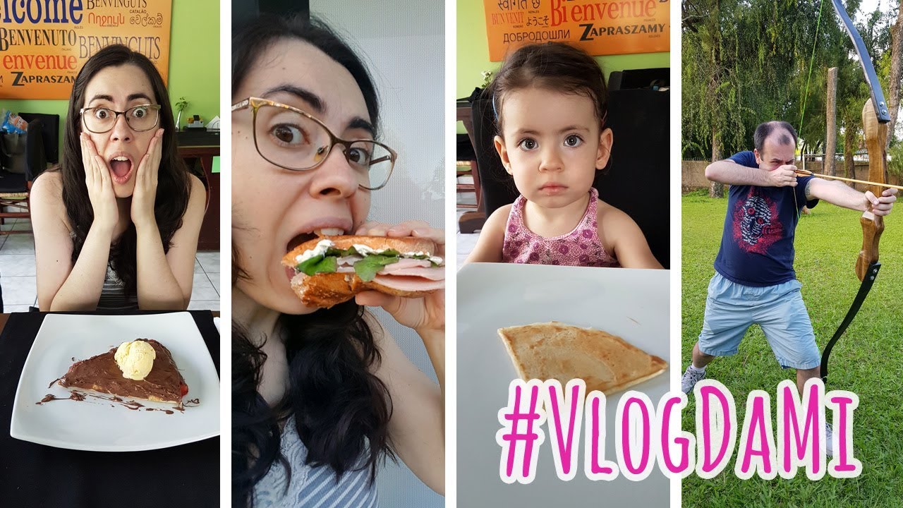 O MELHOR CREPE FRANCÊS, SANDUÍCHE GIGANTE, COMPETIÇÃO DE ARCO E FLECHA - #VlogDaMi