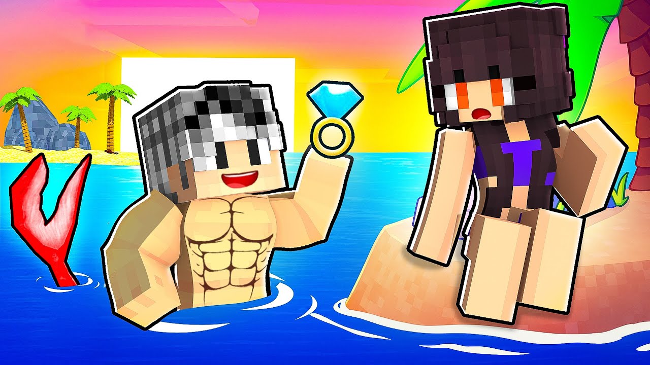 DENİZ KIZI GÜROL VE GÖKÇE'nin AŞK HİKAYESİ - Minecraft