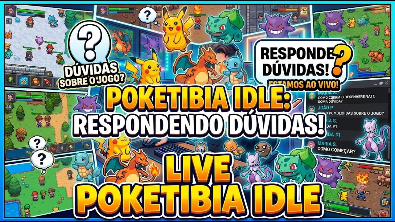 LIVE POKETIBIA IDLE  - UPA RAPIDO E RESPONDENDO DUVIDAS - RMT LIBERADO / NFT