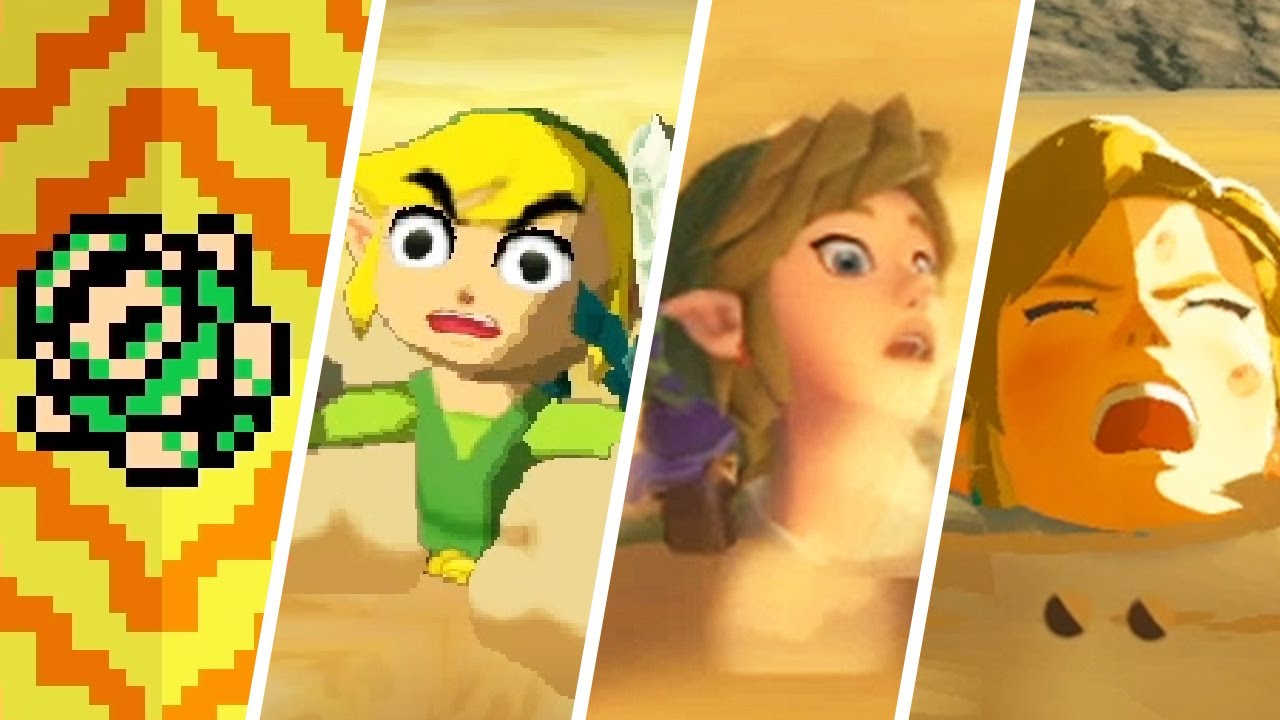 Evolution of Link Dying in Quicksand in Zelda Games (1991-2021)
