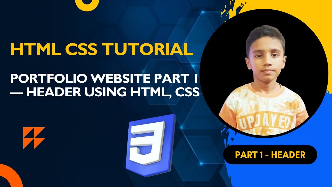 🧩 Portfolio Website from Scratch (Part 1) — Build the Header with HTML, CSS & JavaScript
