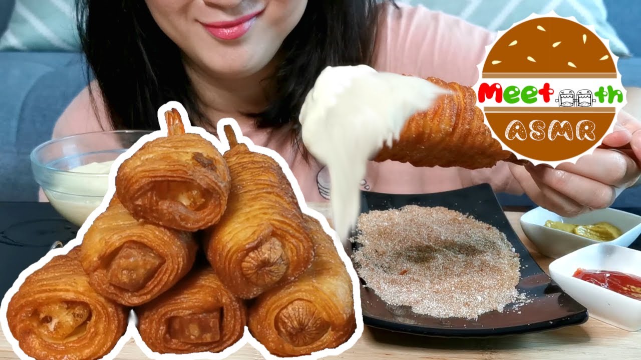 Cheesy Churros Corn Dog | Spam | Shrimp [Recipe] Mukbang/Eating Show (No Talking) 咀嚼音 | 먹방