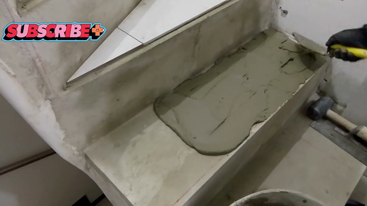INSTALACION DE CERAMICA EN ESCALERAS CON PIRLAN EN ALUMINIO,#cerâmica #instalación #proceso 😊😇🙌☺