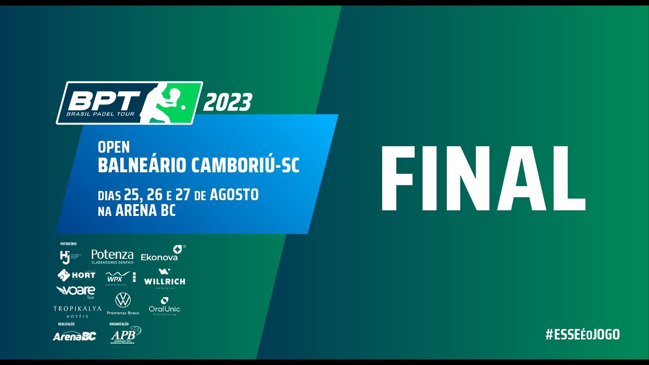 Brasil Padel Tour 2023 - Etapa Balneário Camboriú/SC - QUADRA CENTRAL - FINAL