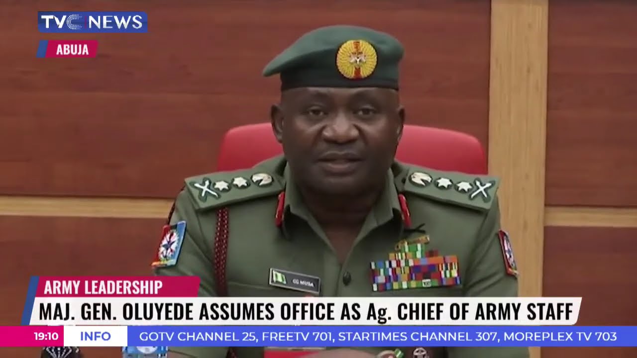 Major General Oluyede Assumes Office As AG. Chief Of Army Staff