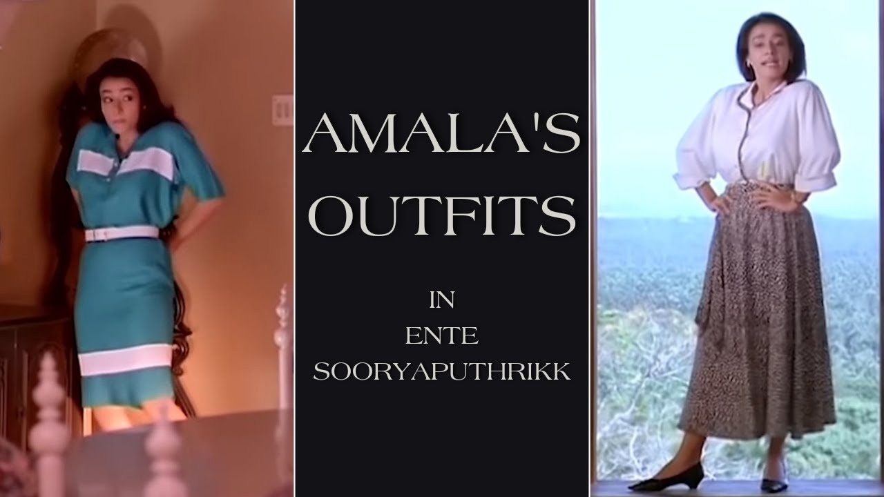 Amala's Outfits In Ente Sooryaputhrikku Movie: 90s Indian Movie Fashion