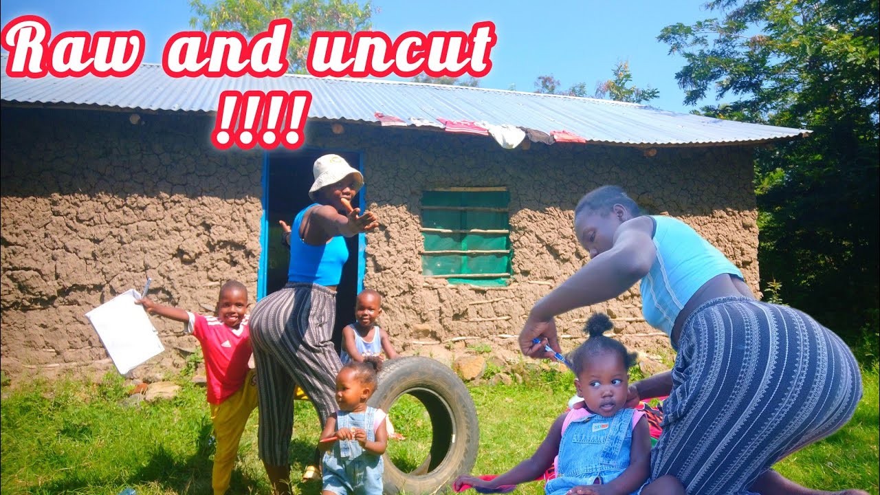 My African village evening Typical routine