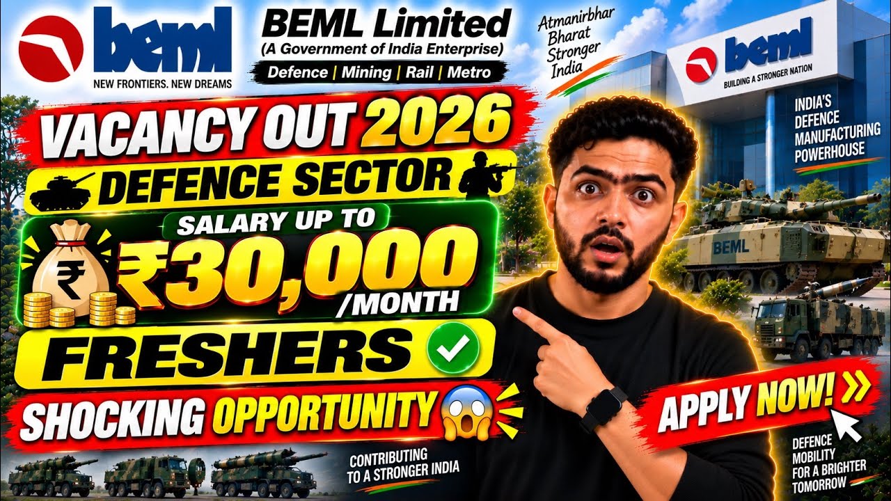BEML Recruitment 2026 | FRESHERS | Diploma Engineers | Job Vacancy 2026 | BEML Jobs | Latest Jobs