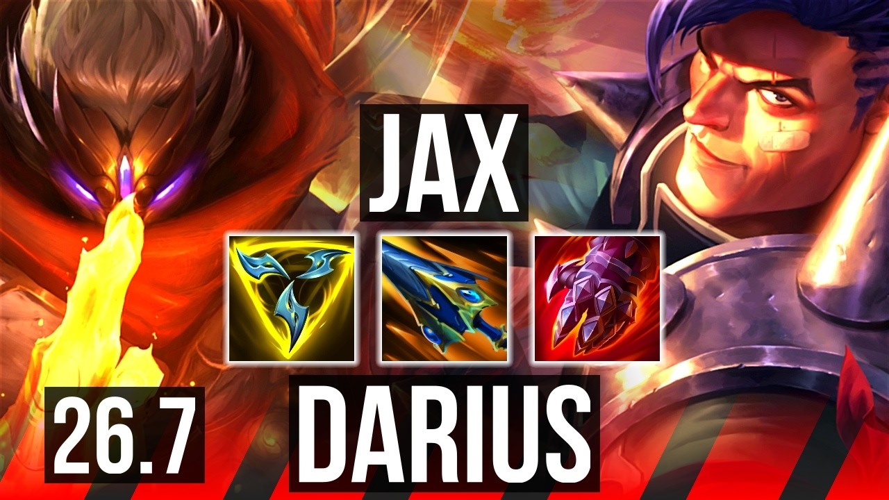 JAX vs DARIUS (TOP) | Good KDA: 13/1/4, 42K damage | EUW Master | 26.7