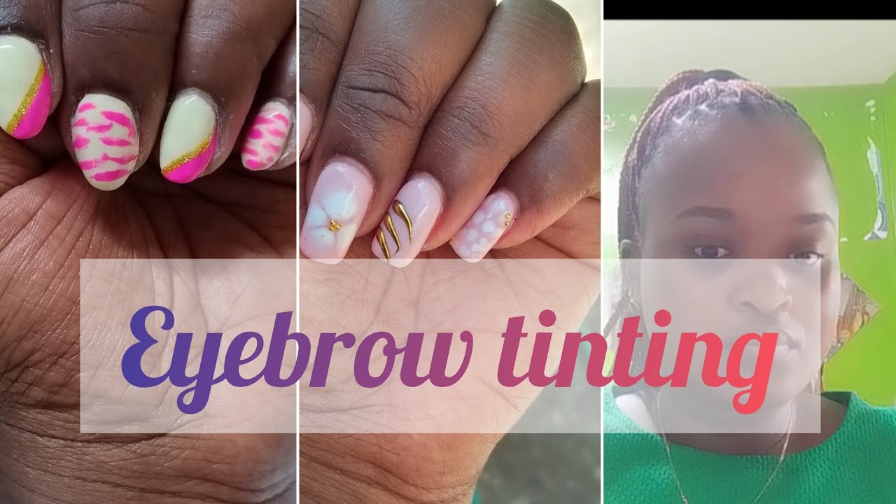 EYEBROW TINTING/DO MY NAILS WITH ME😊