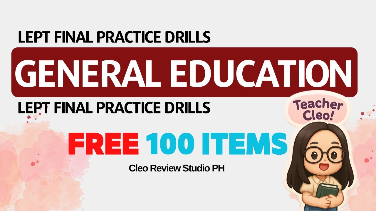 100 FREE GENED BOOSTER DRILLS FOR THE LET REVIEW MUST WATCH DRILLS