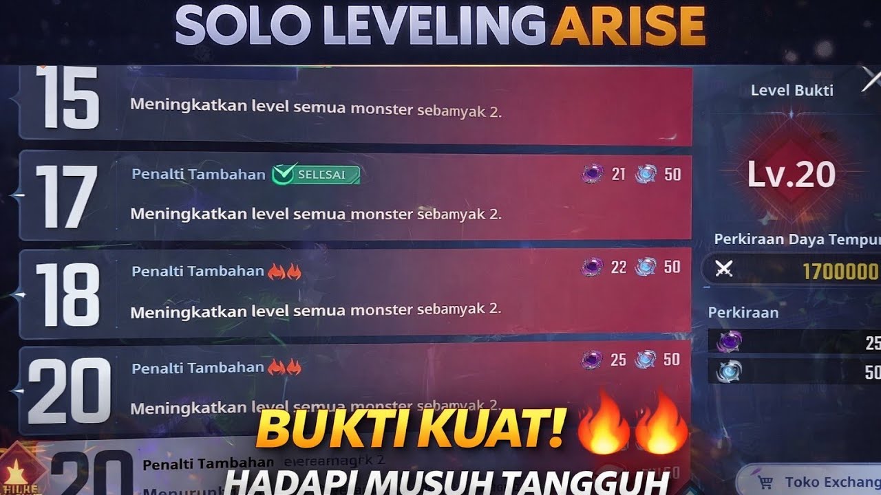 Bukti Kuat Lv.20 Akhirnya Tembus! | Solo Leveling ARISE