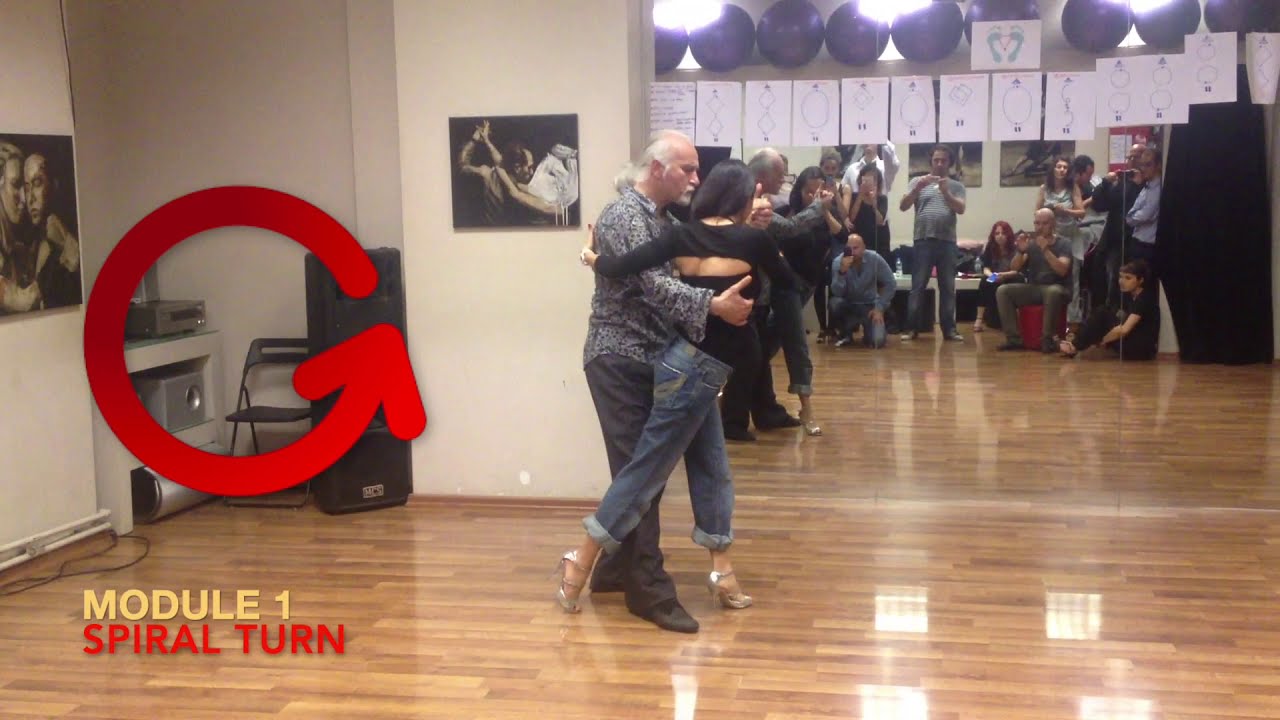 COLGADA-SPIRAL TURNS-TANGO LESSON-tango colgada spiral turns