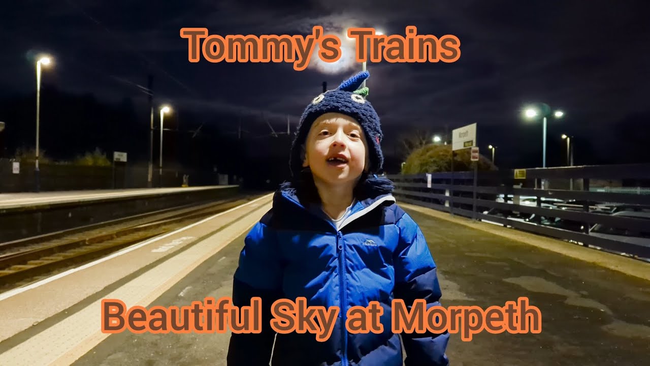 Tommy's Trains - Trains & A Beautiful Night's Sky at Morpeth Station (Supermoon)