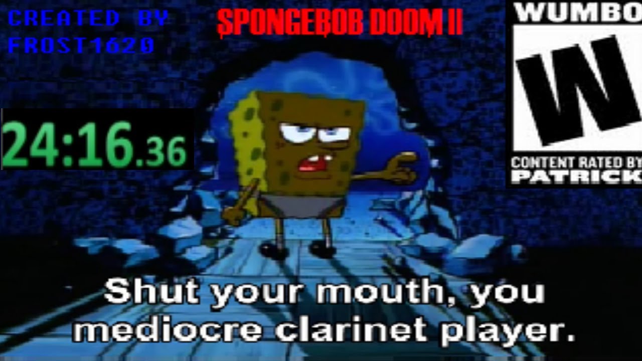 Spongebob Doom II Mod Speedrun Any% 24:16 (World Record Maybe) (GZDoom)