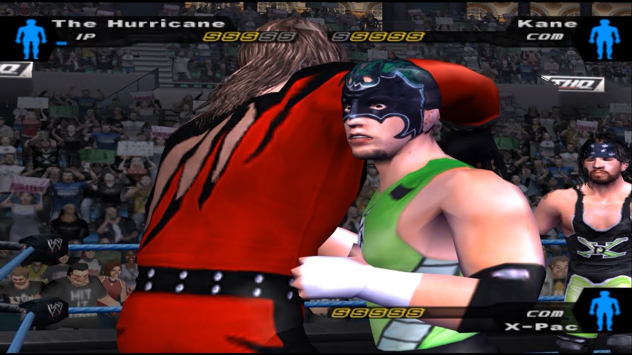 Hurricane vs Masked Kane & X-Pac Handicap Match | WWE SmackDown Gameplay
