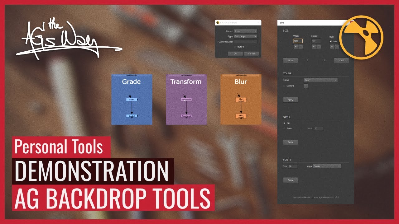 The AG's Way Nuke Compositing | Demonstration AG Backdrop Tools