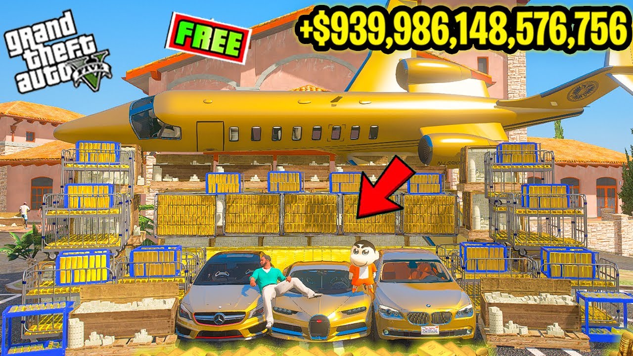 FRANKLIN PUNCH ANYTHING BECOME GOLD || EVERYTHING IS FREE IN GTA 5 !