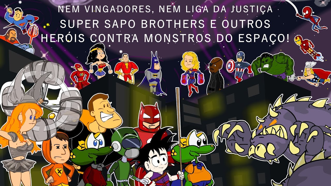 Nem Vingadores nem liga da Justiça: Super Sapo Brothers e outros heróis contra monstros do espaço