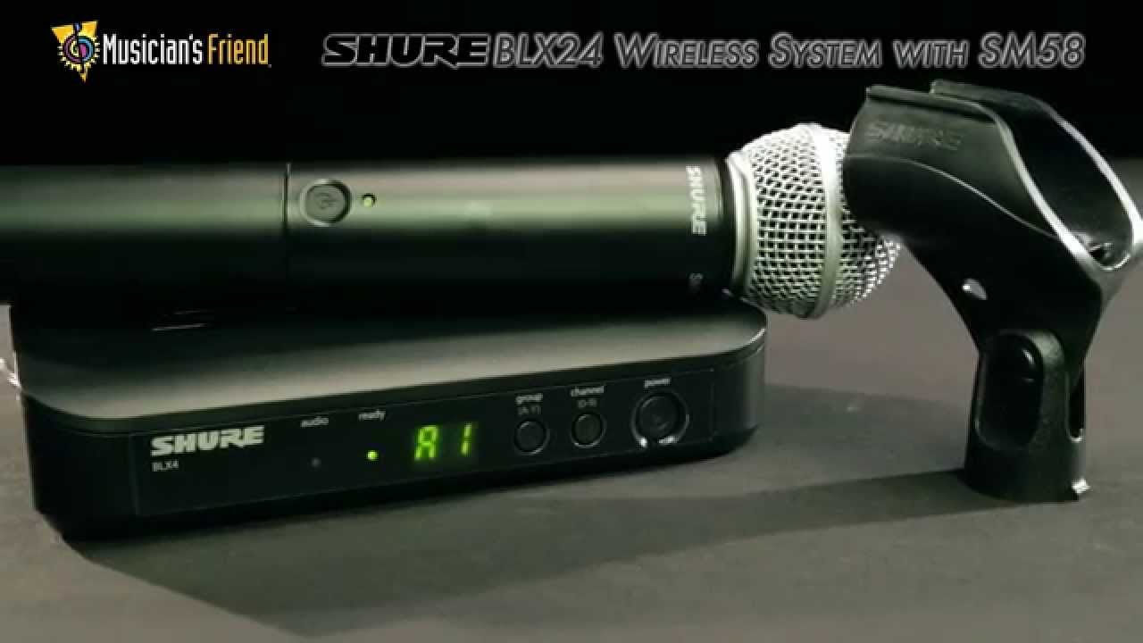 Ручная беспроводная система Shure BLX24/SM58 с капсюлем SM58