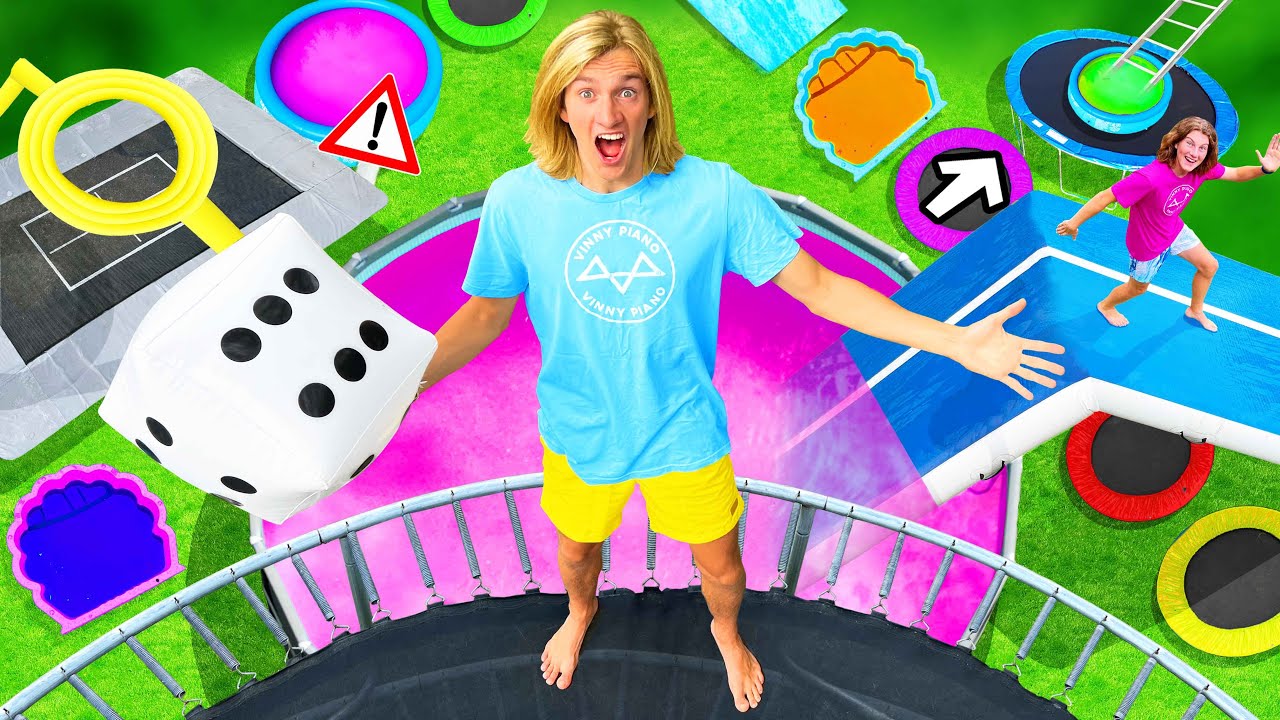 RIESEN SLIME TRAMPOLIN BRETTSPIEL Challenge! (mit Schleim POOLS!)