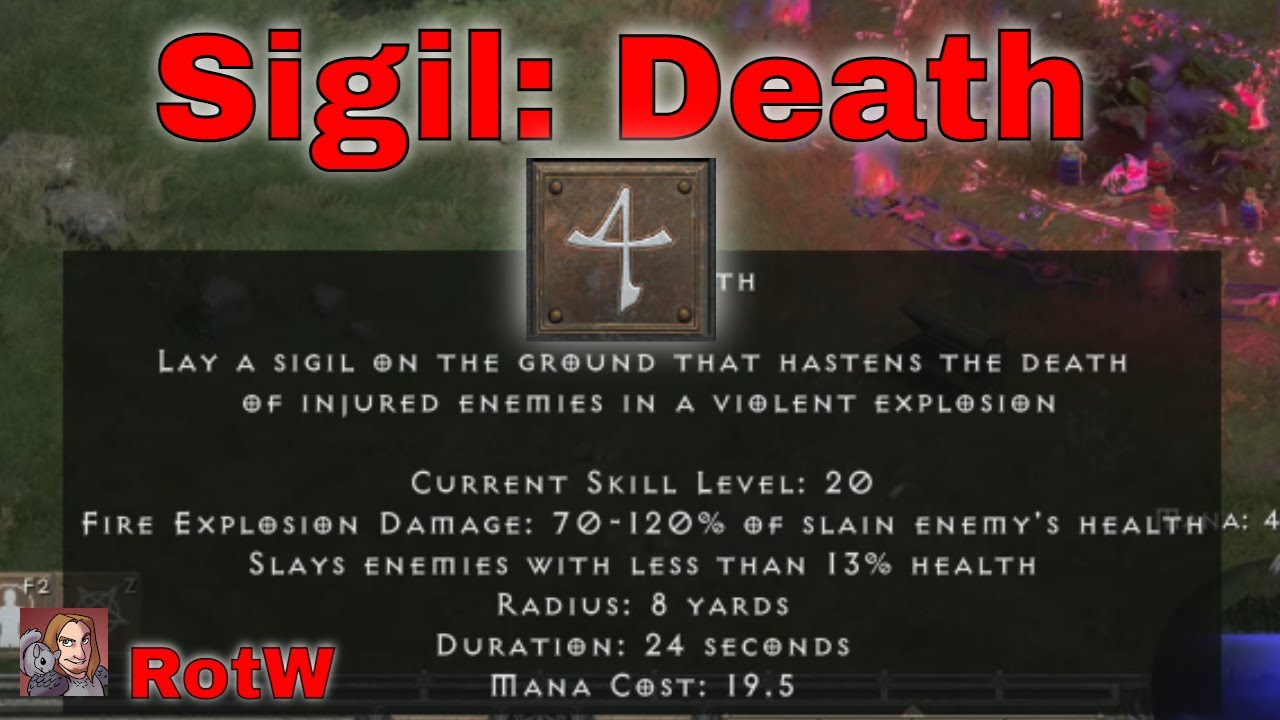 D2R Skills & Abilities - Sigil: Death (Warlock Chaos Tree){RotW}
