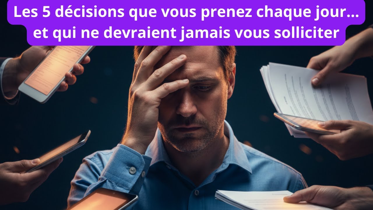 Les 5 décisions que vous prenez chaque jour… et qui ne devraient jamais vous solliciter