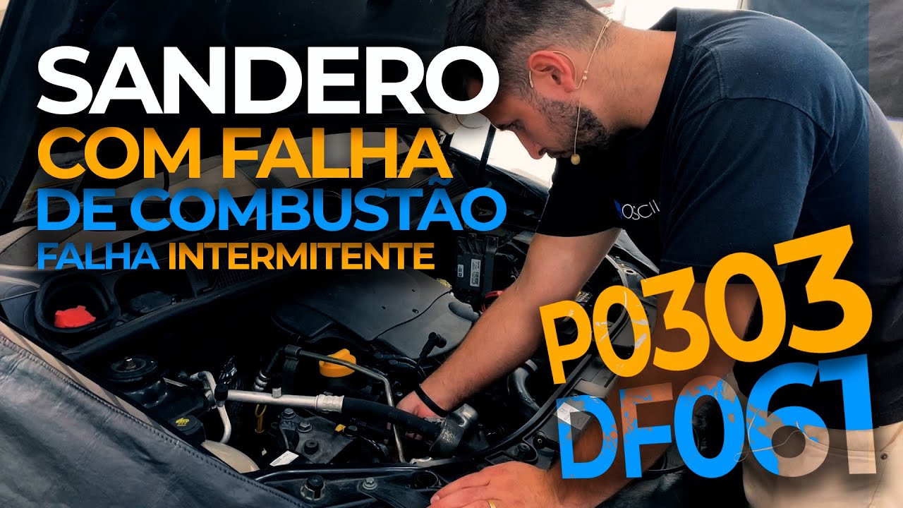 Renault Sandero 1.6 8V - Falha Intermitente - DTC P0303 DF061 - Diagnóstico Completo