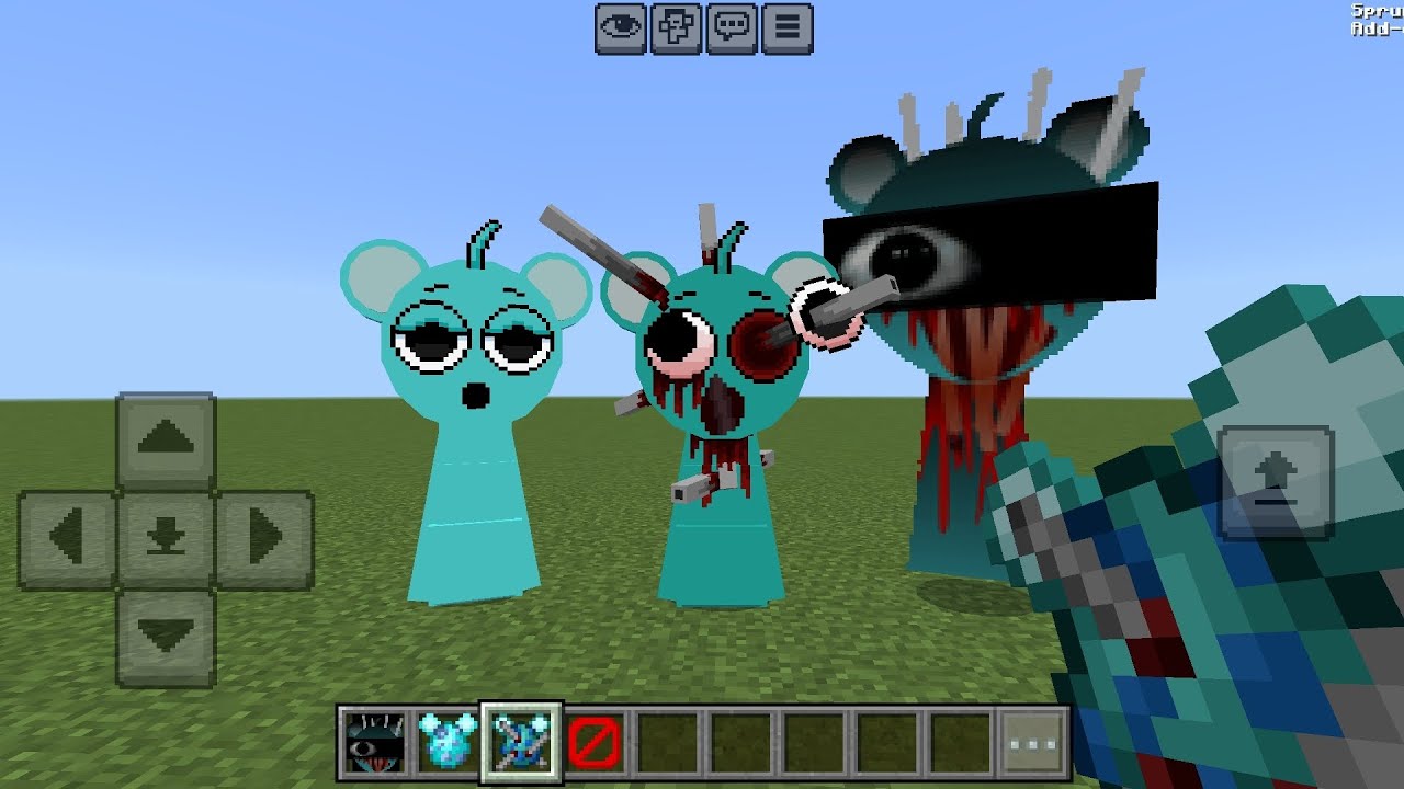 Sprunki Incredibox Sky Phase 1 to Phase 3 Mod in Minecraft PE 