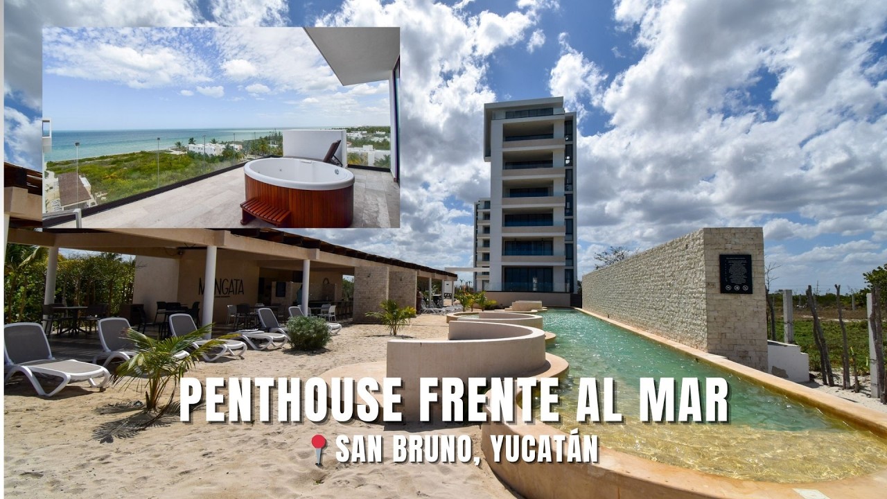 ¡Penthouse frente al mar en venta en la playa de San Bruno, Yucatán! ☀️🌊 Tu departamento de lujo
