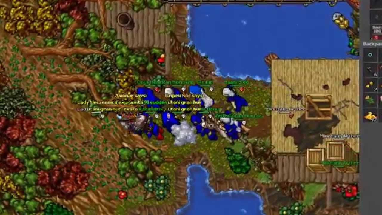 Tibia Morta noob char attack #1 INQ BLESS