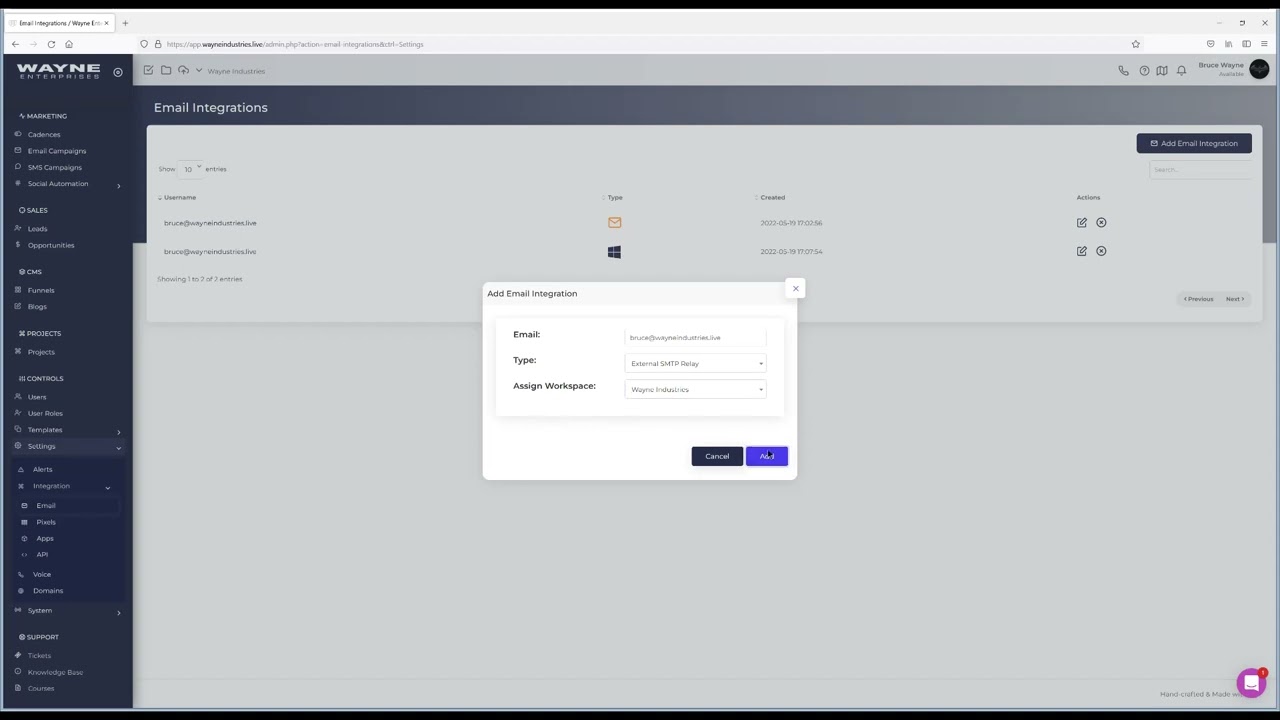 Add An External SMTP Relay To Ligna