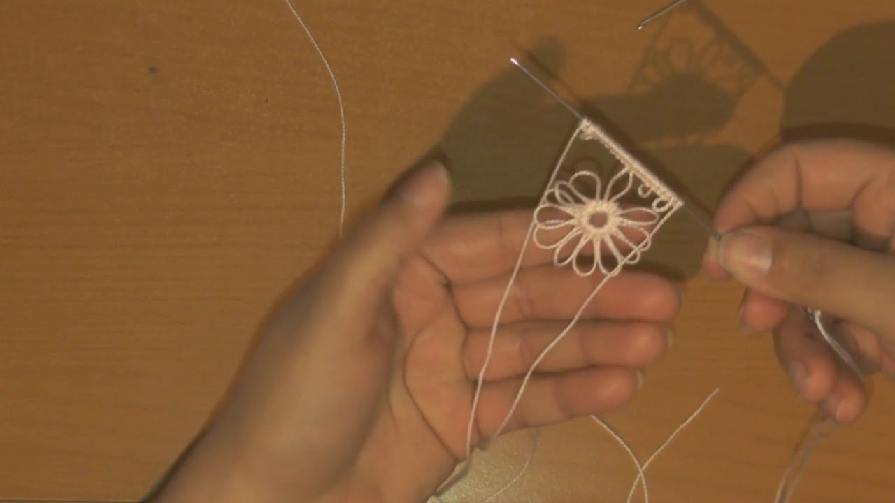 Hópihe csipke Needle Tatting 5