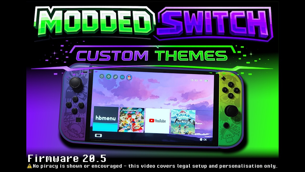 How to install Custom Themes using NX Theme Installer on a 1UPTechy modded Nintendo Switch