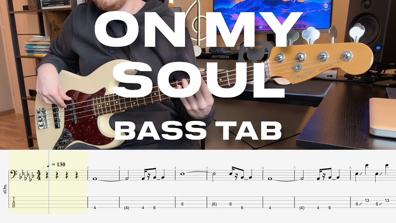 Bruno Mars - On My Soul // Bass Cover // Play Along Tab and Notation