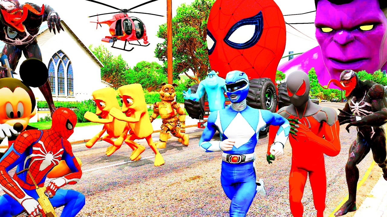 Giải Cứu Siêu Nhân Người Nhện Chạy Xe Ô Tô MCQUEEN Truck! Spider-man Cars Truck Colors MCQueen