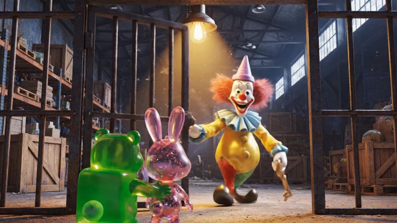 OMG! GUMMY BEAR WRECKS THE CANDY STORE & SAVES A FRIEND 🧸😂