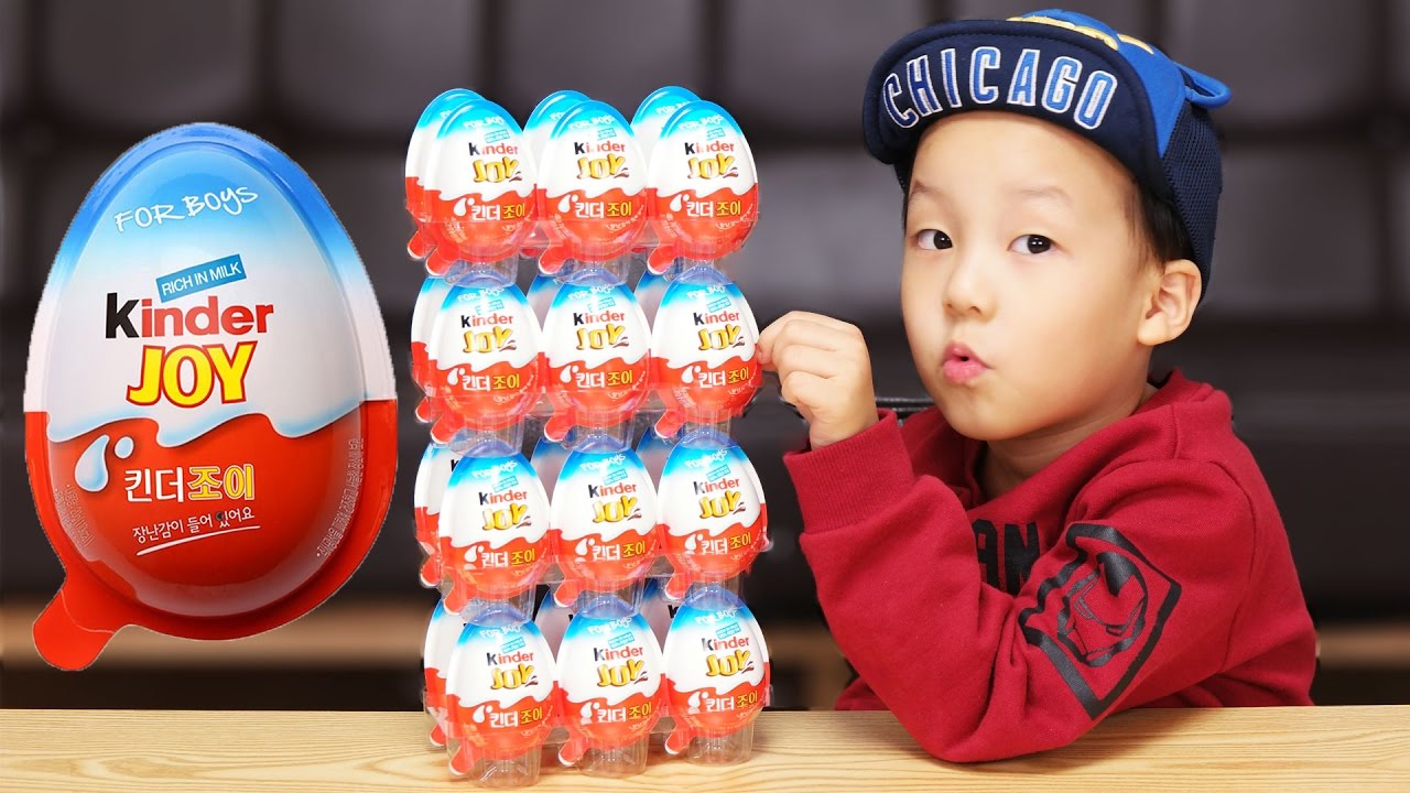 킨더조이 신제품 남아용 두상자 몽땅 까기 신상 킨더조이 Kinder Joy Surprise Egg [제이제이튜브 - JJtube]